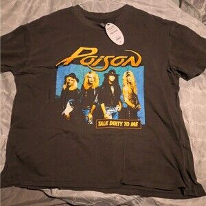 Poison Band T-Shirt Womens 2XL Talk Dirty To Me Graphic Tee NWT Short Sleeve